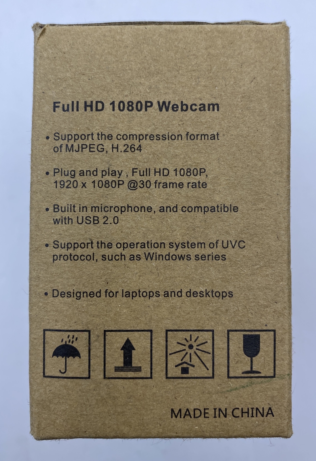 1080P Webcam with Microphone USB 2.0 Desktop Laptop Computer Web