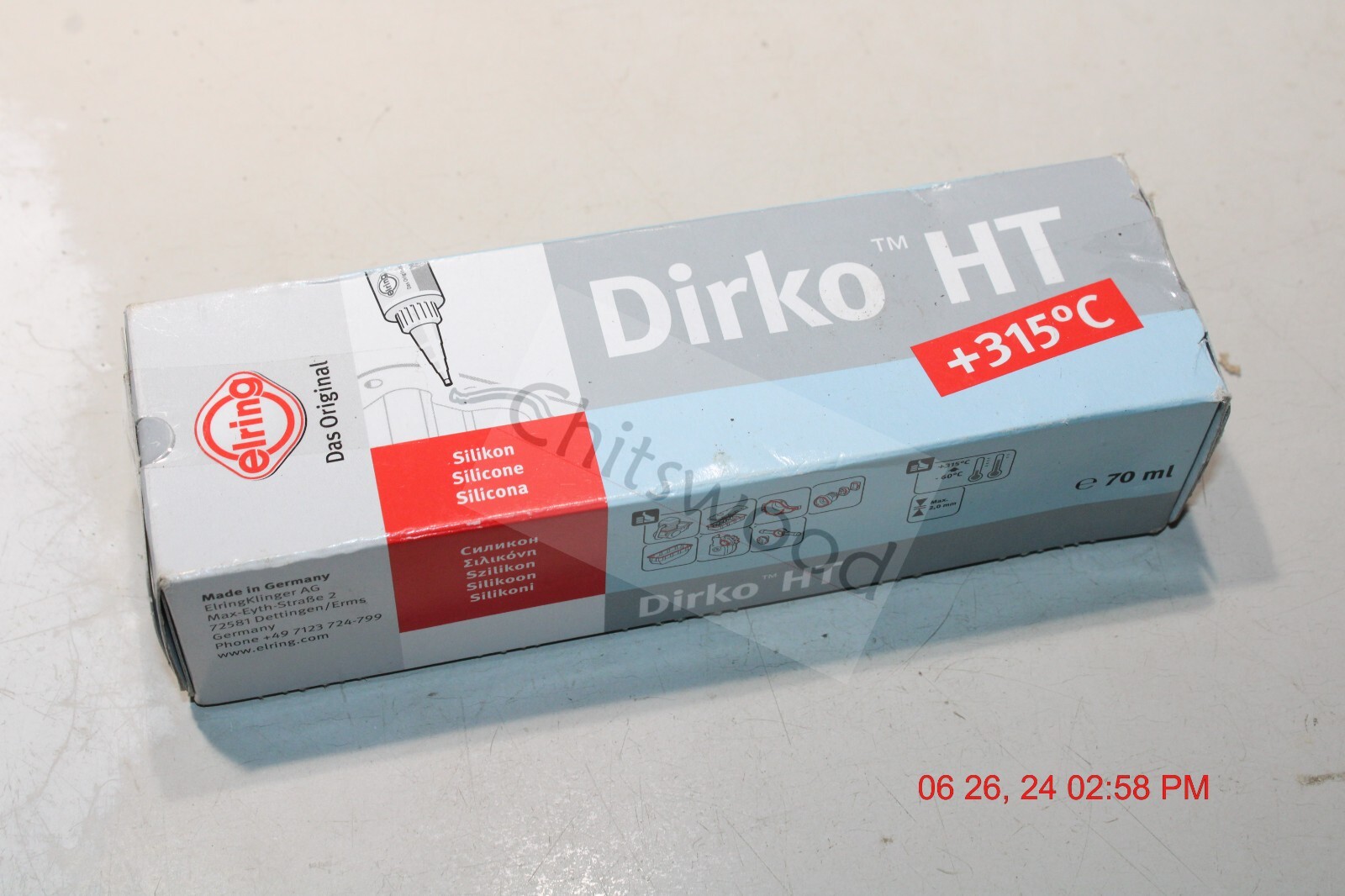 Elring Dirko HT sealant 70ml Gasket Silicone Engine Sump Gearbox 036.164