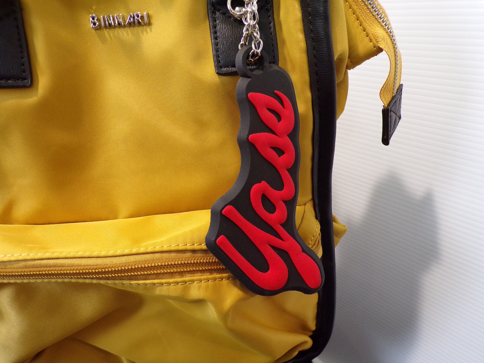 Backpack Daybag BINNARI PROJECT Yellow/Black Trim NWOT