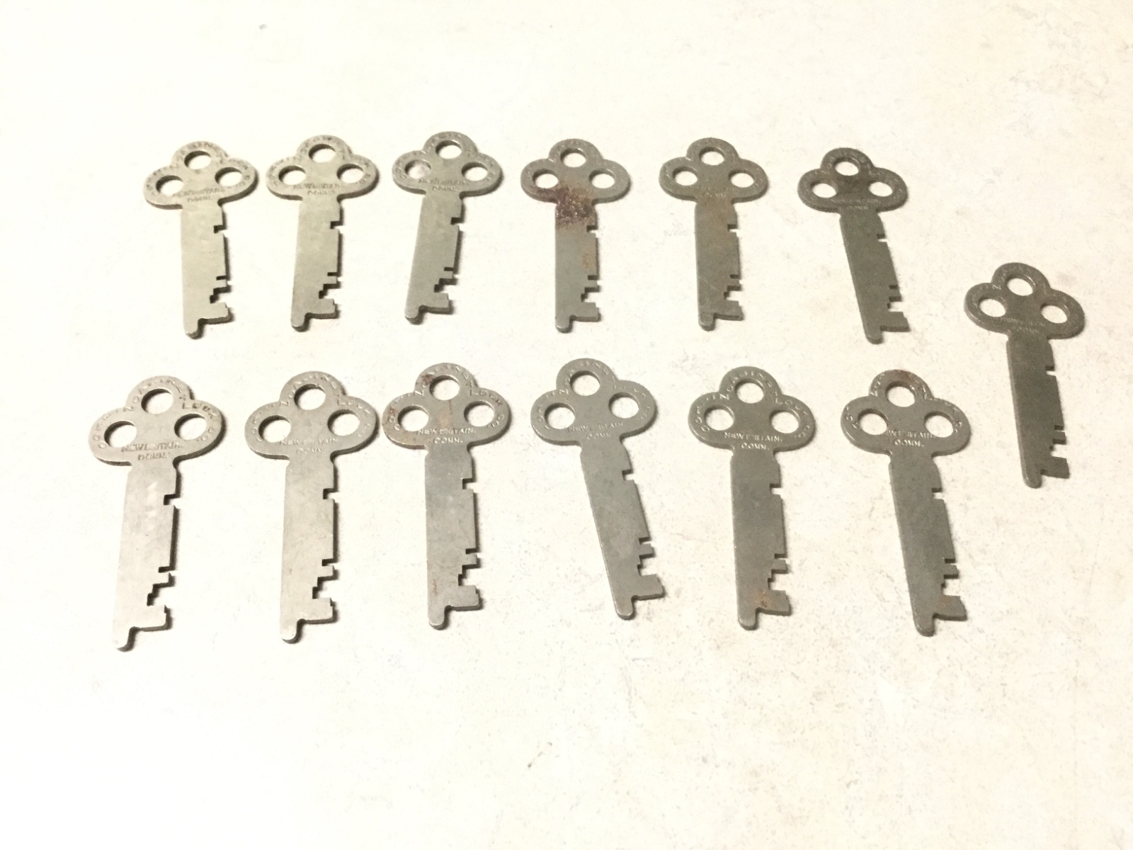 Corbin UE12 Cabinet Lock Keys, Set of 13 - Locksmith
