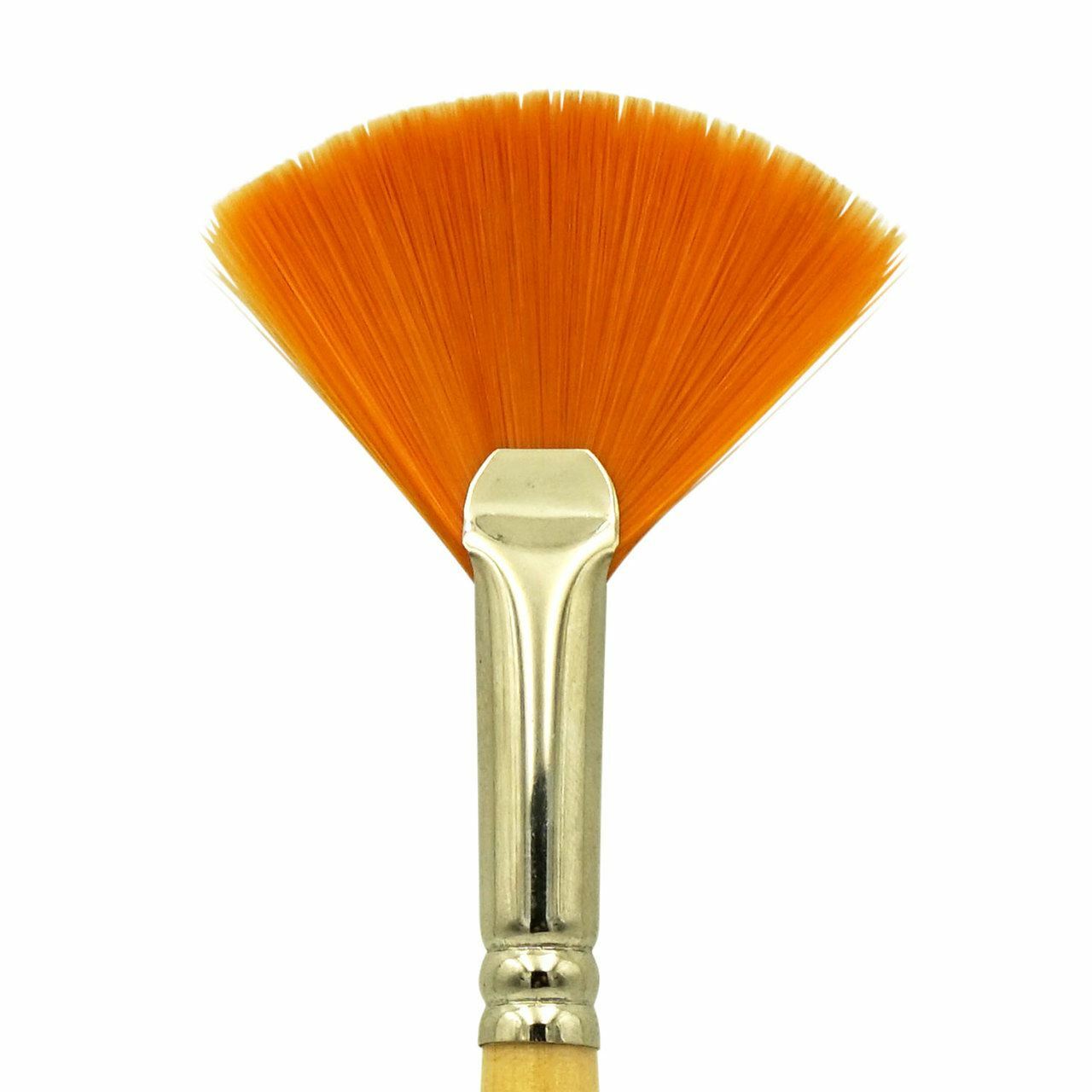 9746 Student Golden Synthetic Fan Brush