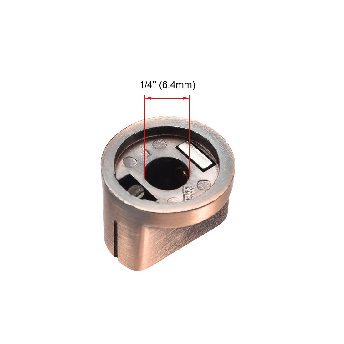 2Pcs 6.4mm Shaft Hole Knobs Pointer Control Knobs with Set Screw Bronze Tone
