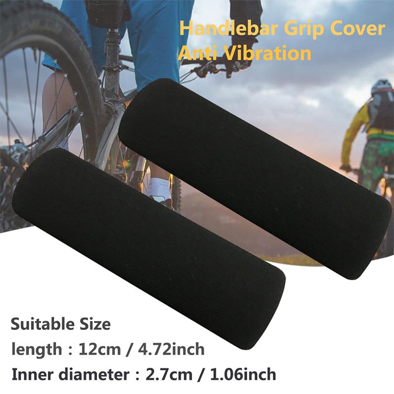2pcs Motorcycle Fit 22mm 7/8'' Anti-slip Handlebar Grips Foam Sponge Grip Cover