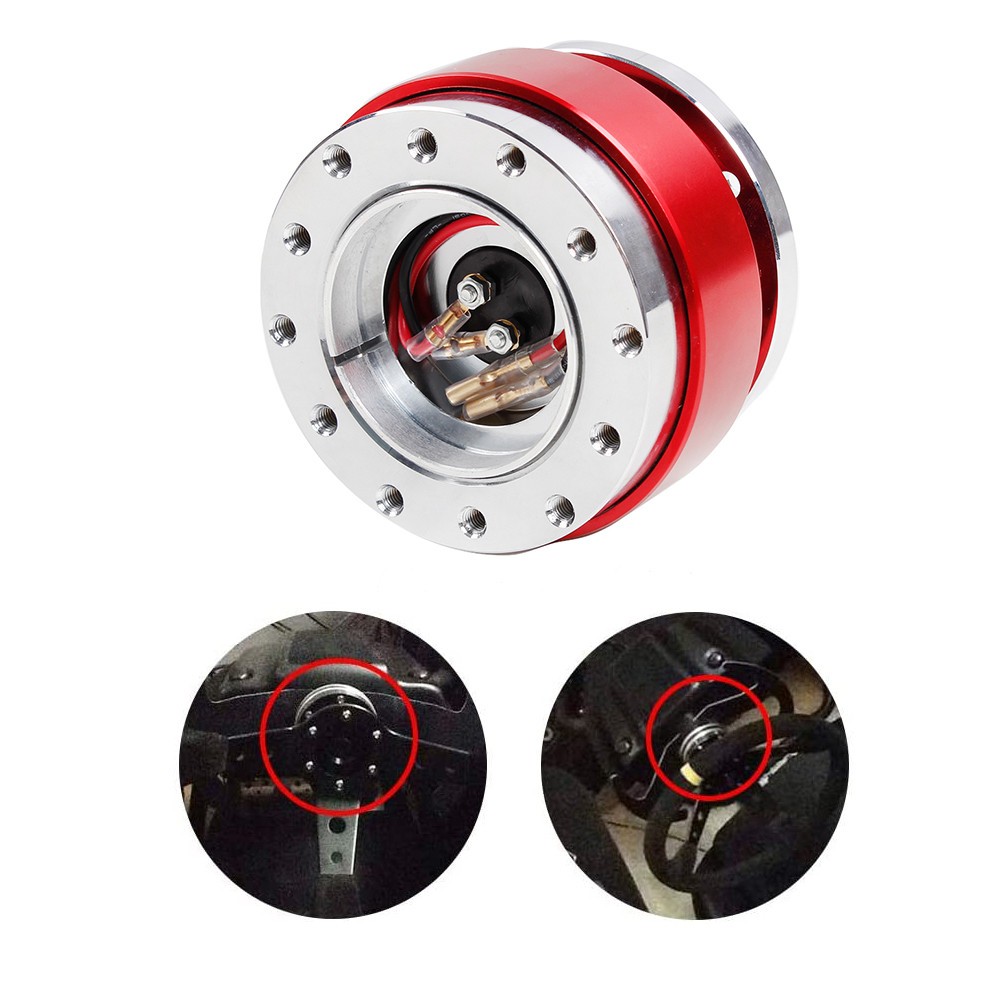 Red Steering Wheel+Quick Release+Hub Adapter 186H For Volkswagen VW Golf Jetta
