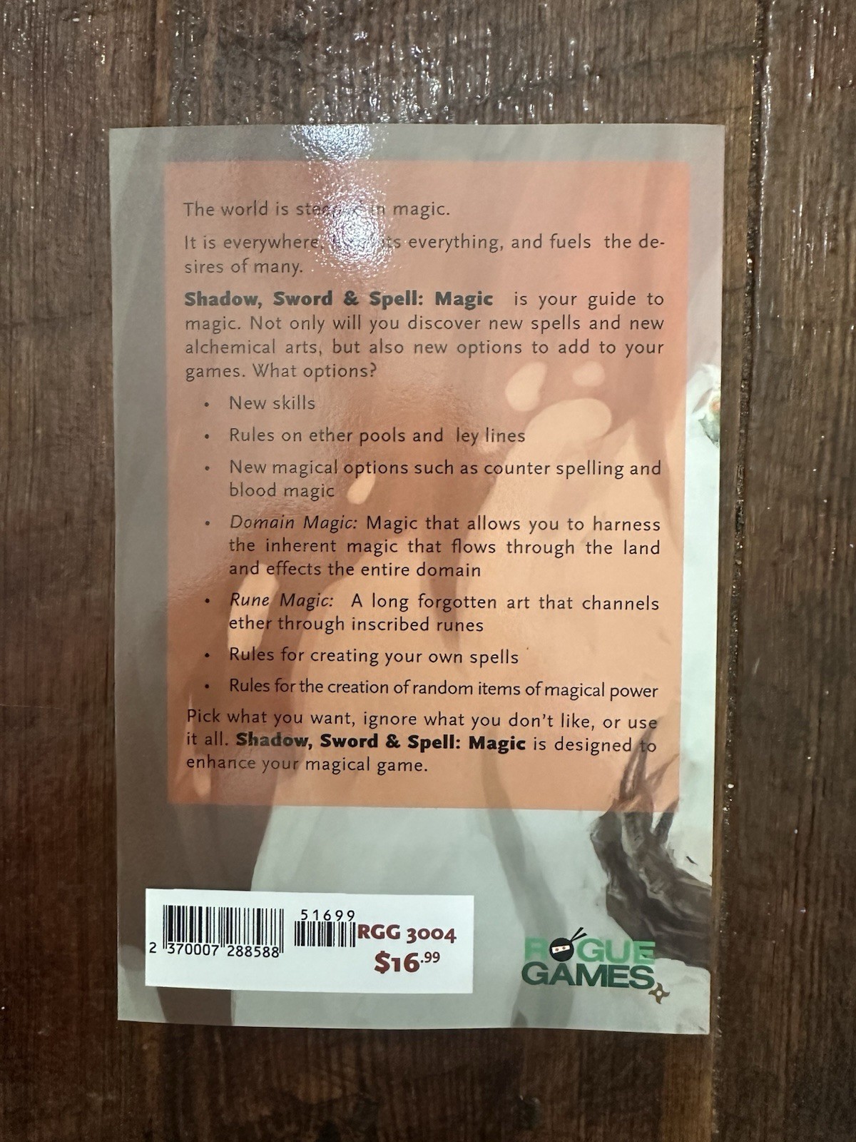 Rogue Games: Shadow, Sword, & Spell Softcover Sourcebook - MAGIC Excellent