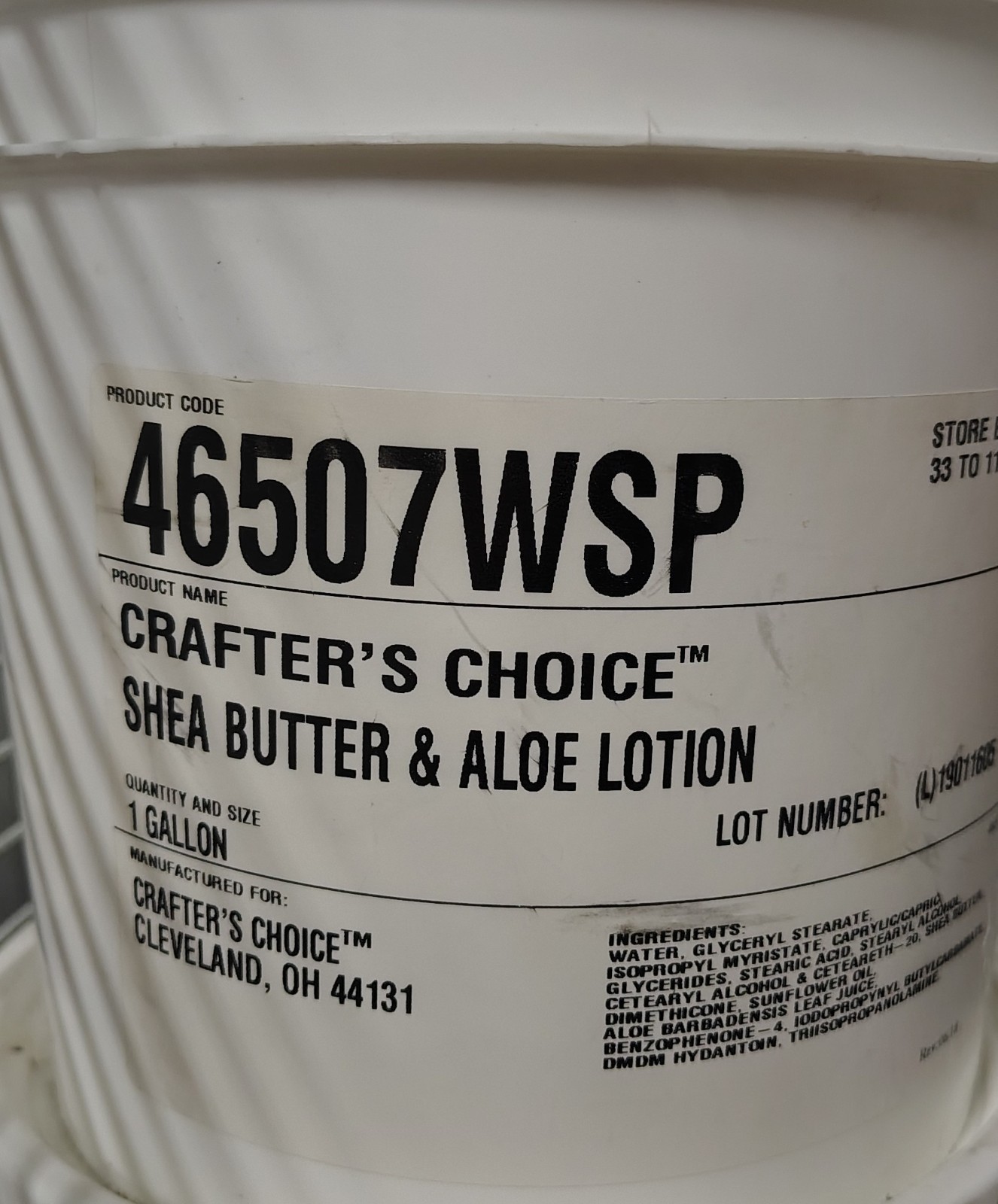 2 Gallons Shea Butter & Aloe Lotion Unscented Crafter's Choice