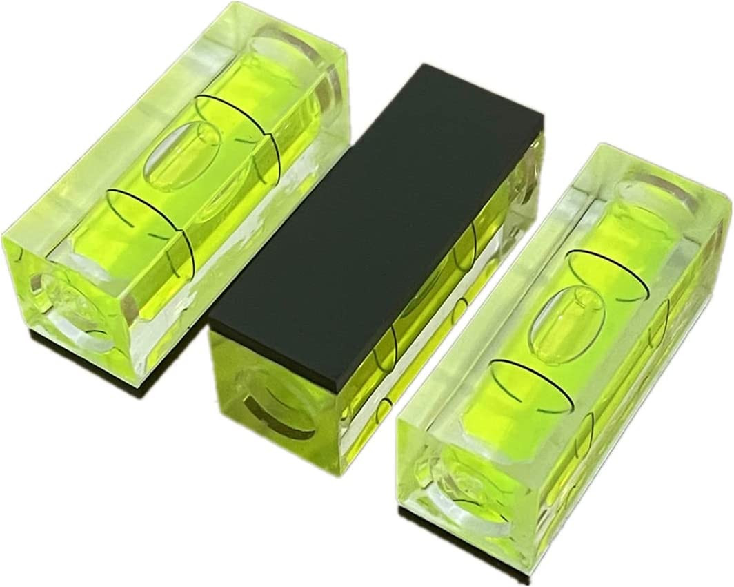 3Pcs Small Square Magnetic Spirit Levels Set Precision Bubble Level Mini Horizon