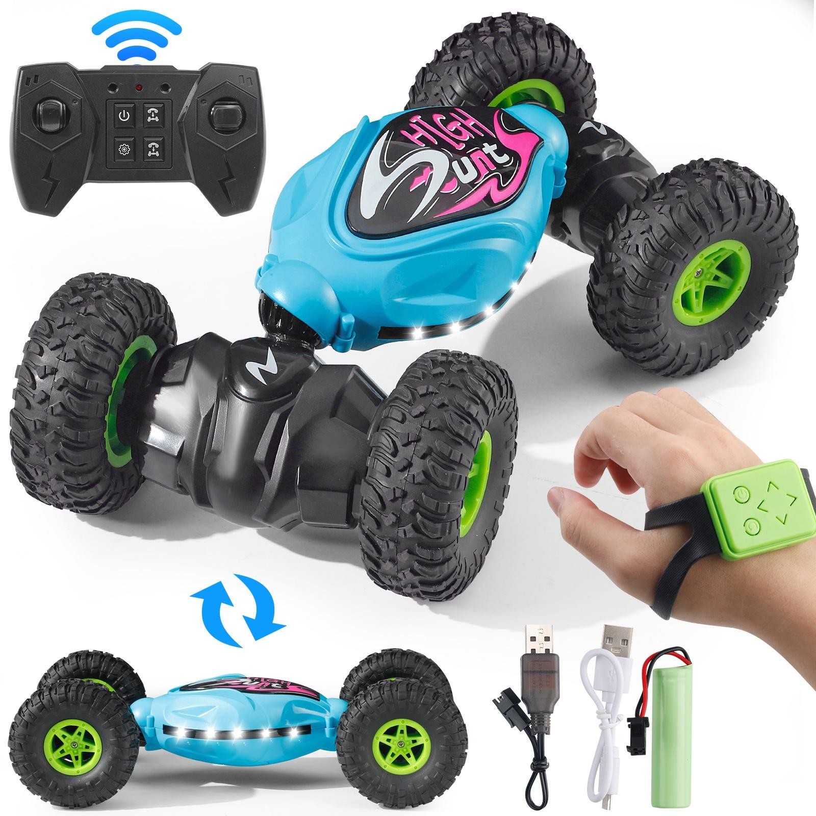 Gesture Sensing Stunt Car with 2.4GHz Remote - 4WD Transforming Off-Road RC