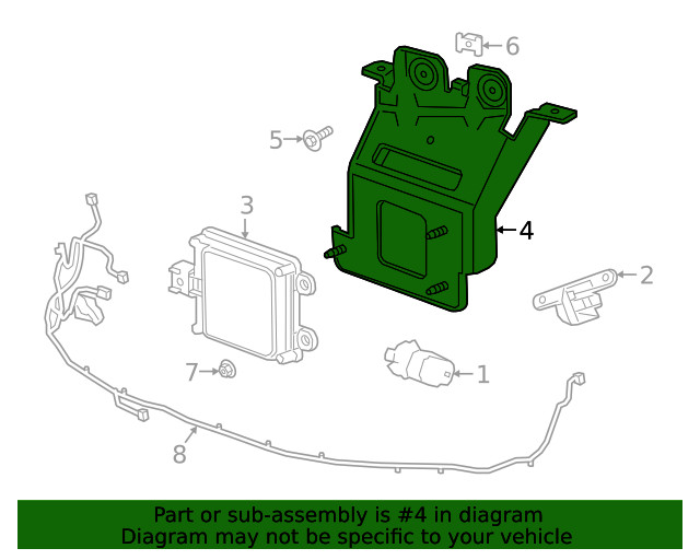 Genuine GM Forward Range Radar Bracket 84375229