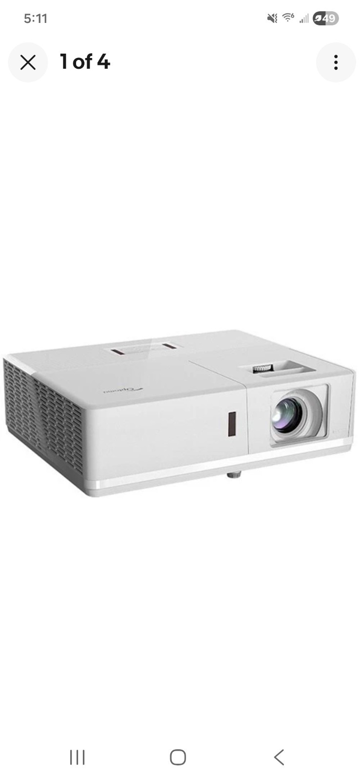Optoma ZU506T-W WUXGA High Brightness Professional Laser DLP Projector NEW-WHITE