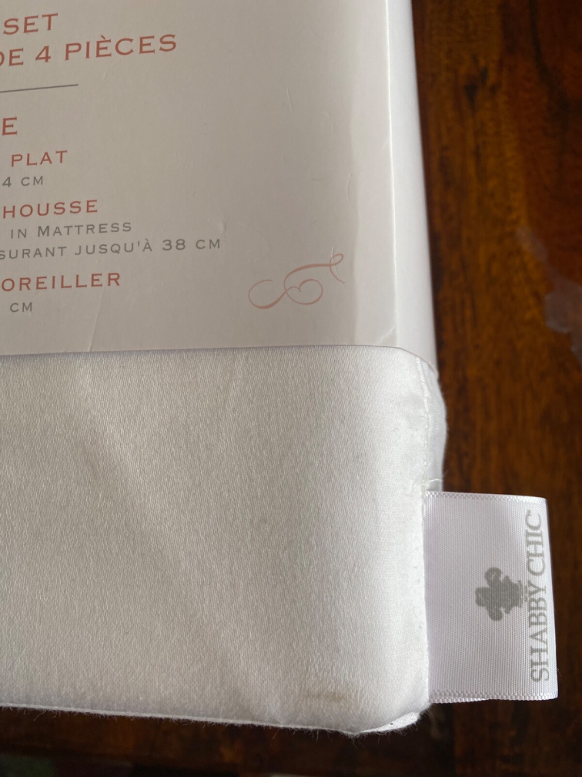 Shabby Chic Full/Double Cream Sheet Set