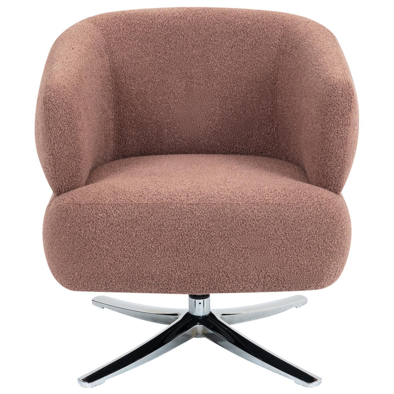 Modern Linen Swivel Accent Chair Comfy Armchair Leisure Seating for Balcony