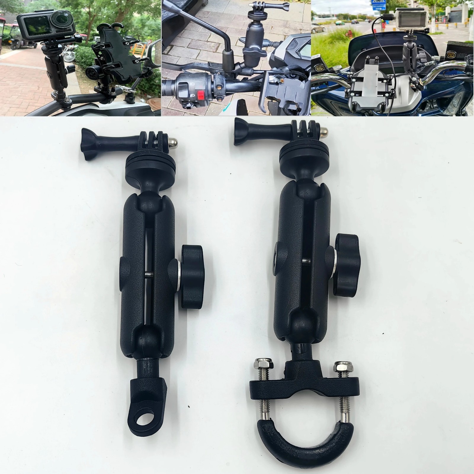 360°Motorcycle Camera Mount for GoPro Bike Holder Handlebar Mount Bracket Stand-