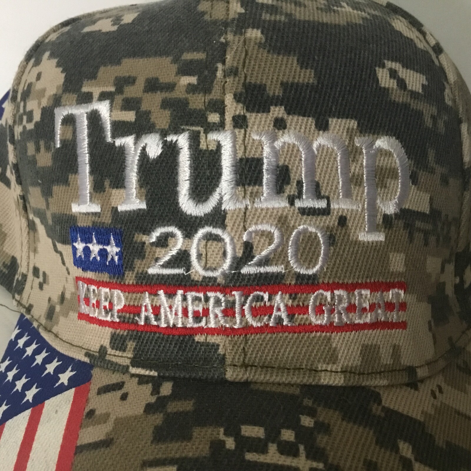 Trump 2020 Keep America Great Digital Green Camo Baseball Hat Cap Hook and Loop