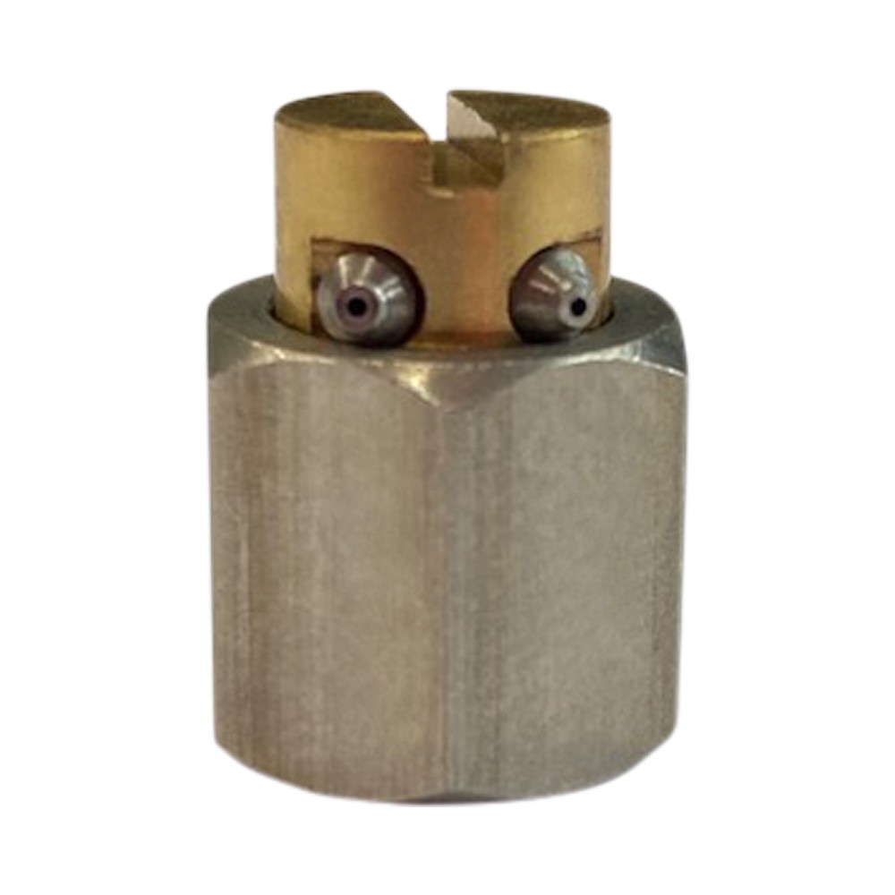 Replacement for Nordson 1015918 Dual Nozzle – 0.018" GNR 90°–30°