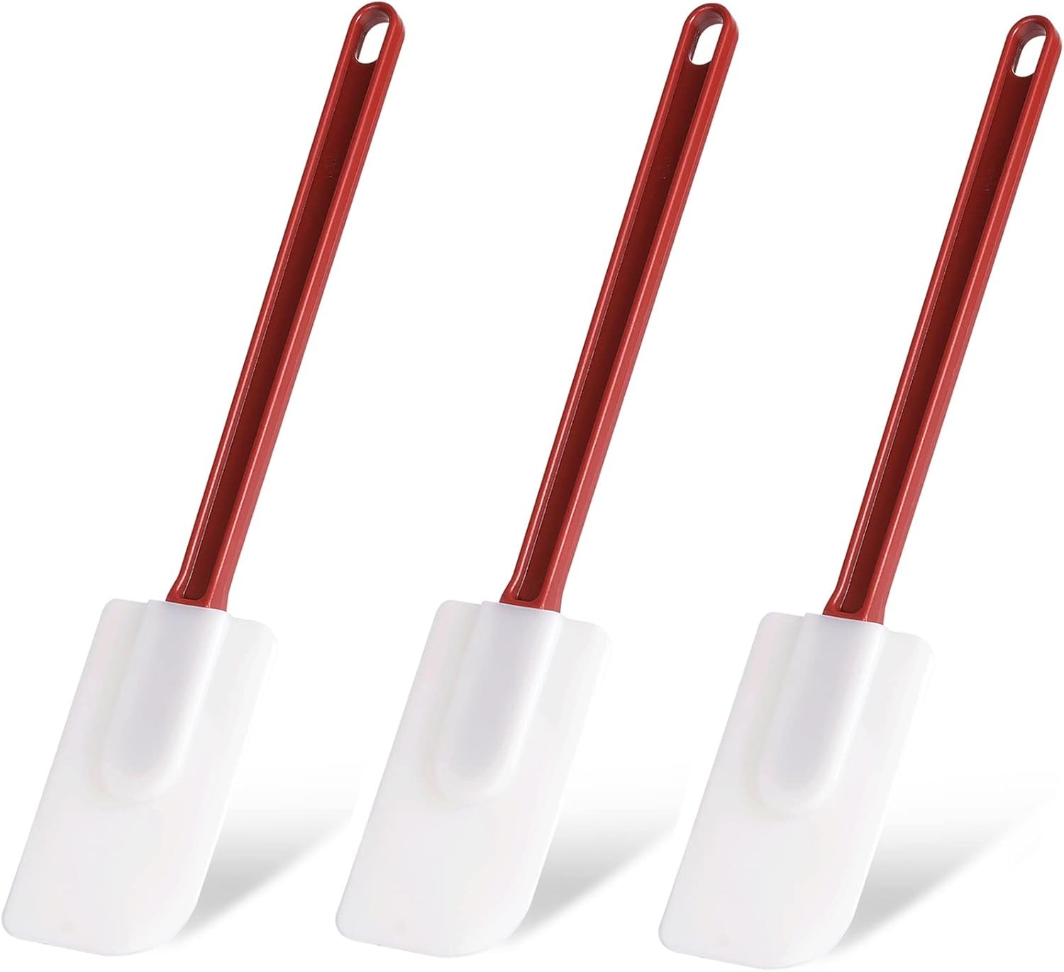 3 PCS Commercial Grade Heat Resistant Silicone Spatulas, 9.5-Inch Rubber
