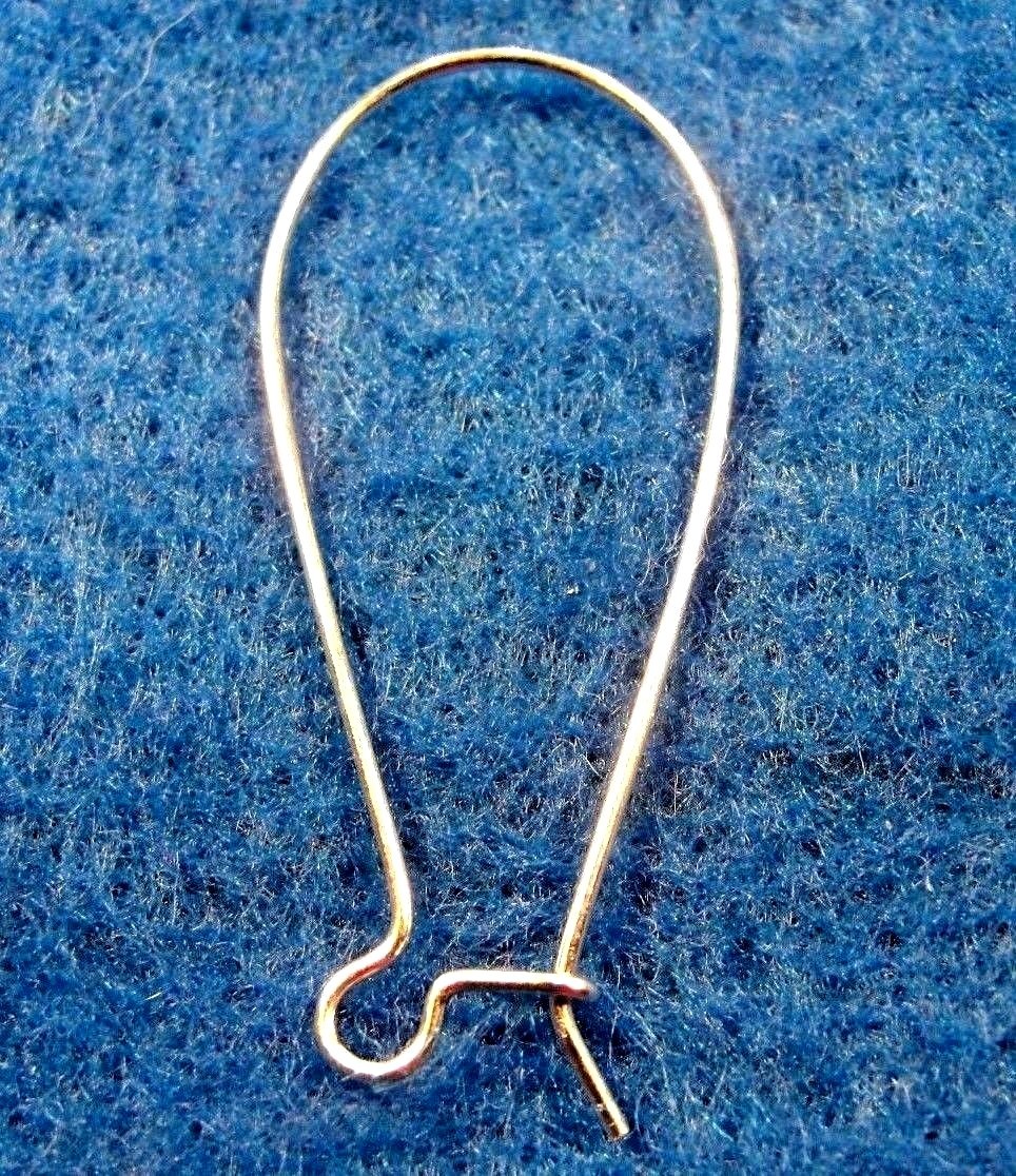 20Pcs. Silver-Plated KIDNEY Earring Hooks 37mm Earwires Tibetan Findings  EK12