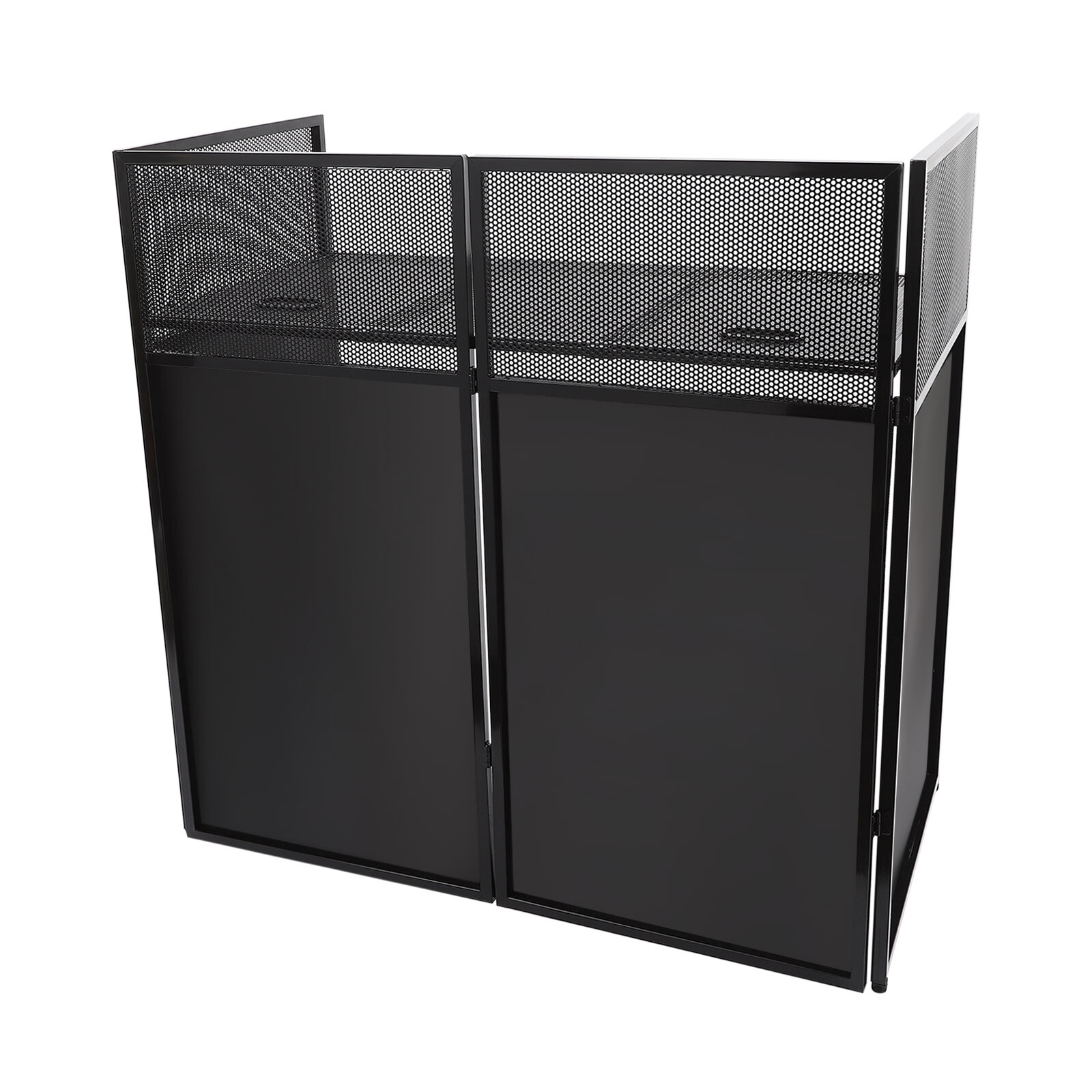 Portable DJ Event Booth Facade Foldable Controller Stand DJ Display Stand Black