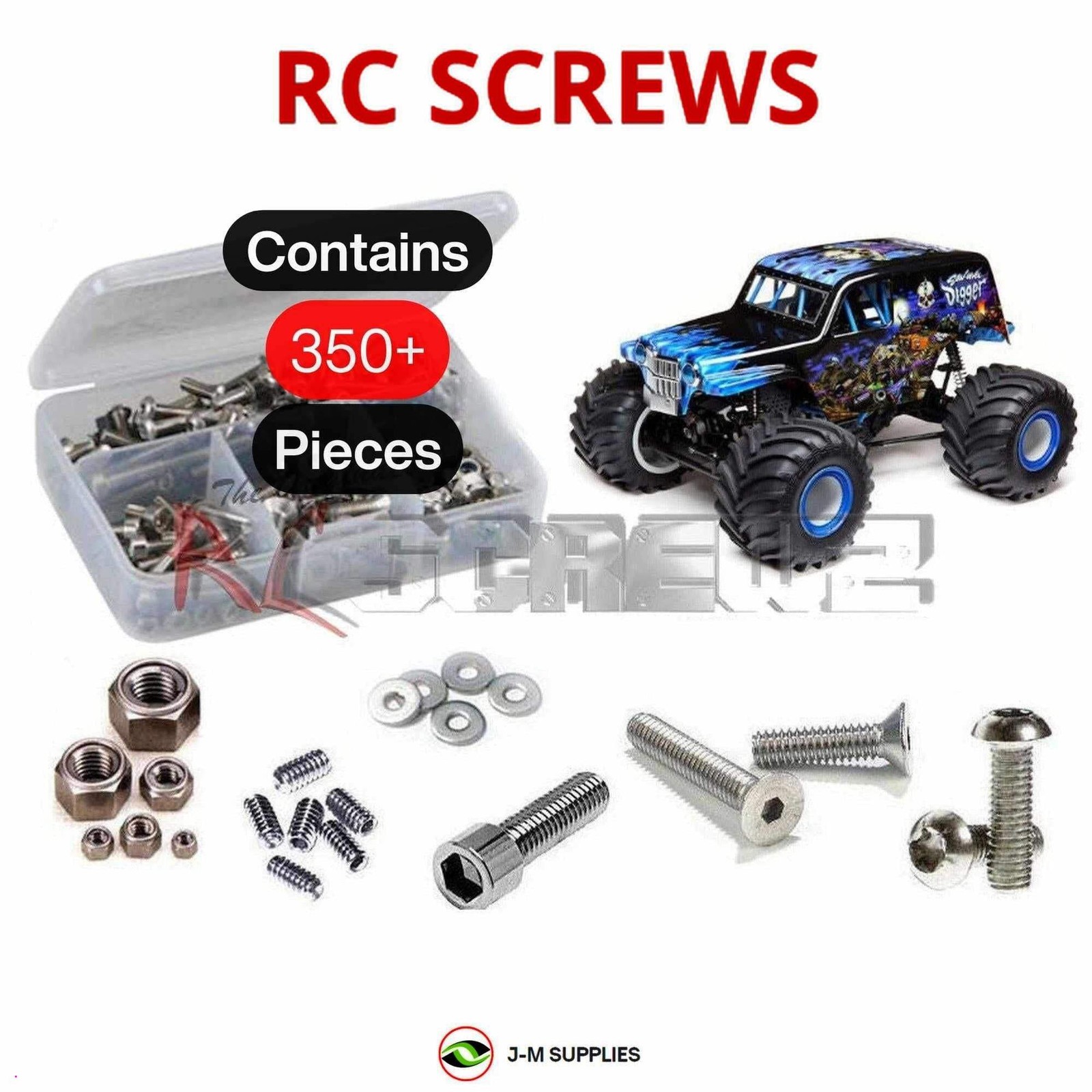 RCScrewZ Stainless Screw Kit los137 for Losi LMT 3S 1/8 4X4 MT (#LOS04021) | SET