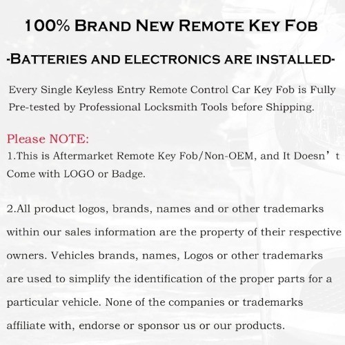 Keyless Entry Remote Control Key Fob Replacement Fits for Xterra Titan Armada Fr