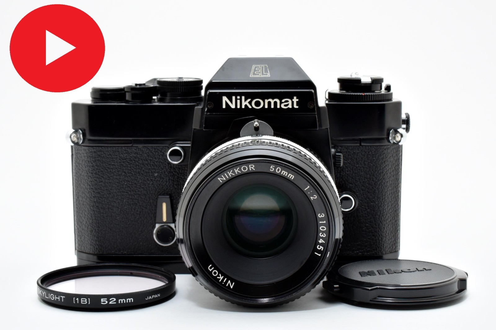 All Works N MINT Nikon Nikomat EL Black + Nikkor 50mm f/2 From JAPAN 2844866