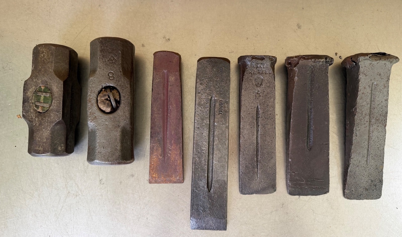 Lot of Assorted QUIKWERK  Blacksmith Sledge Hammer Atha Wood Splitting Wedges