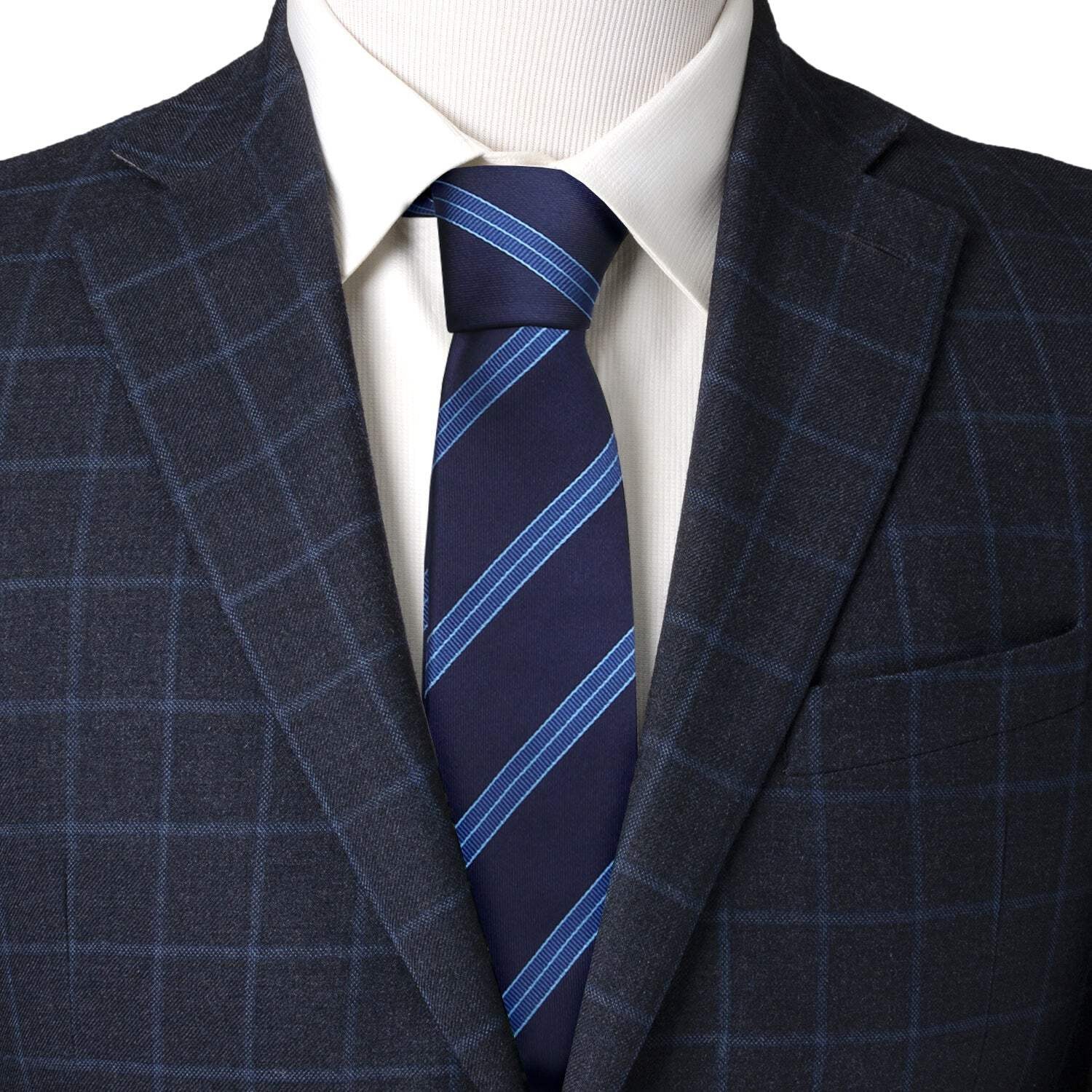 Star Trek Enterprise Flight Blue Stripe Men's Tie
