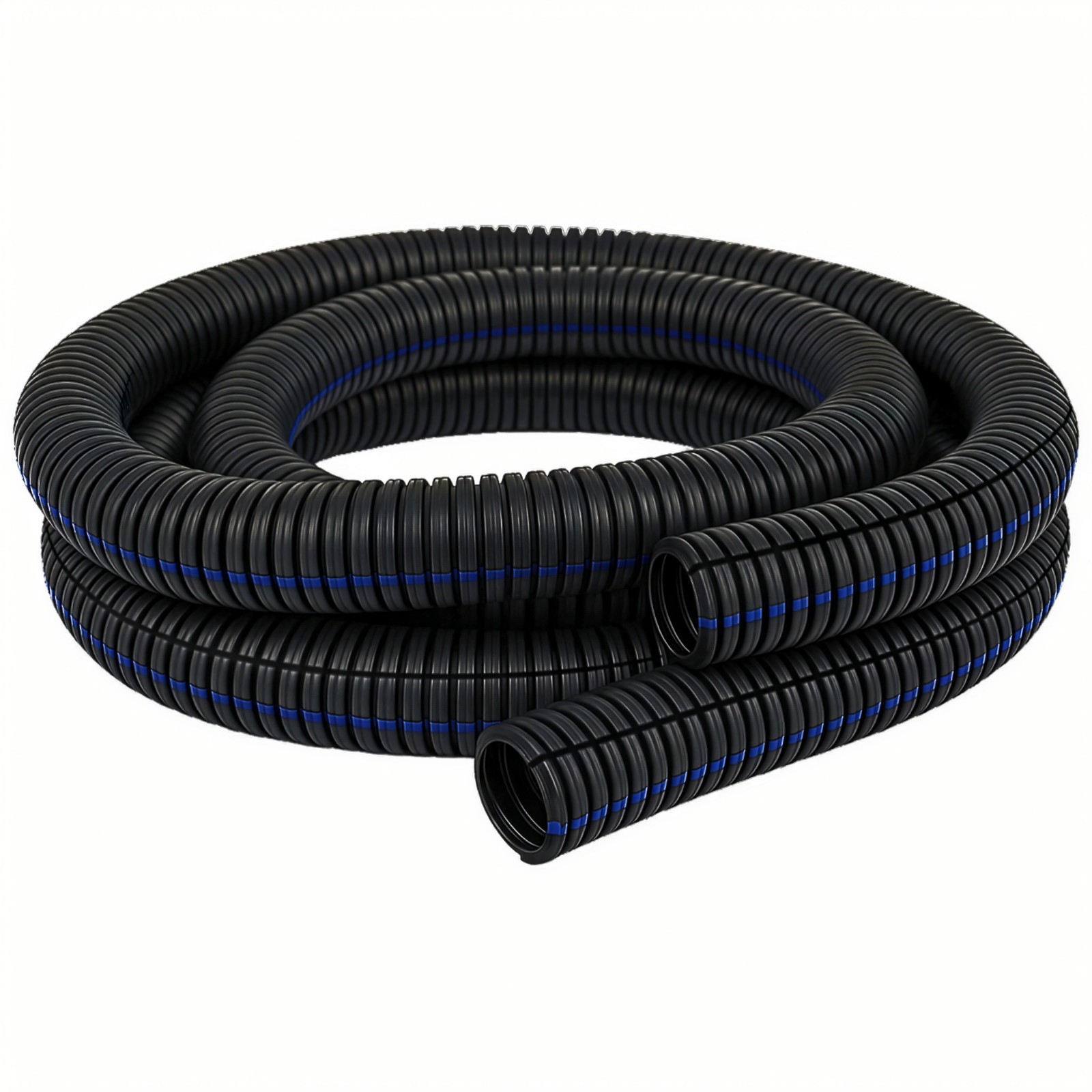 Electriduct Flame Retardant Polypropylene Split Wire Loom w/ Blue Stripe