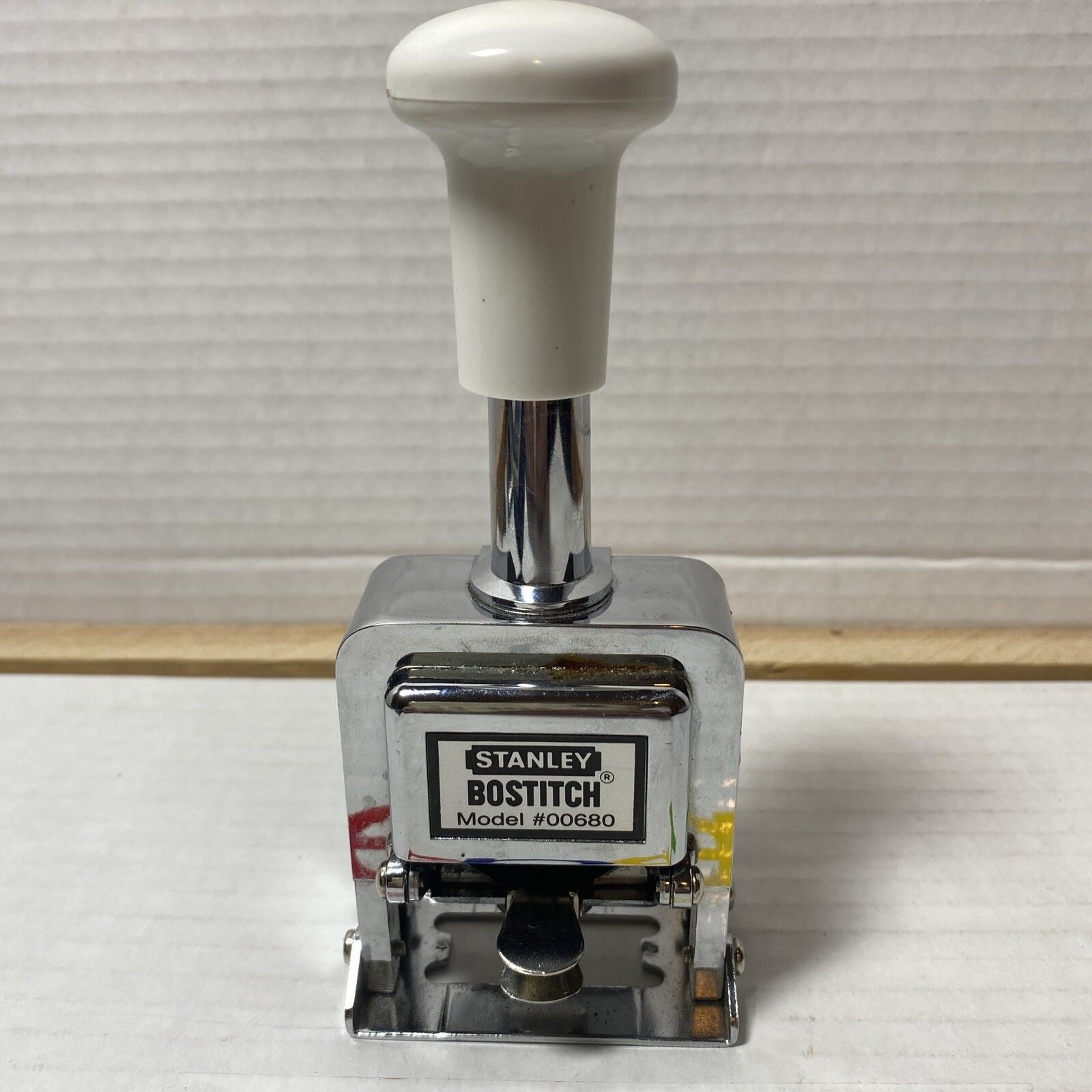 Stanley Bostitch Six Wheel Number Machine #00680 Adjustable Progression.