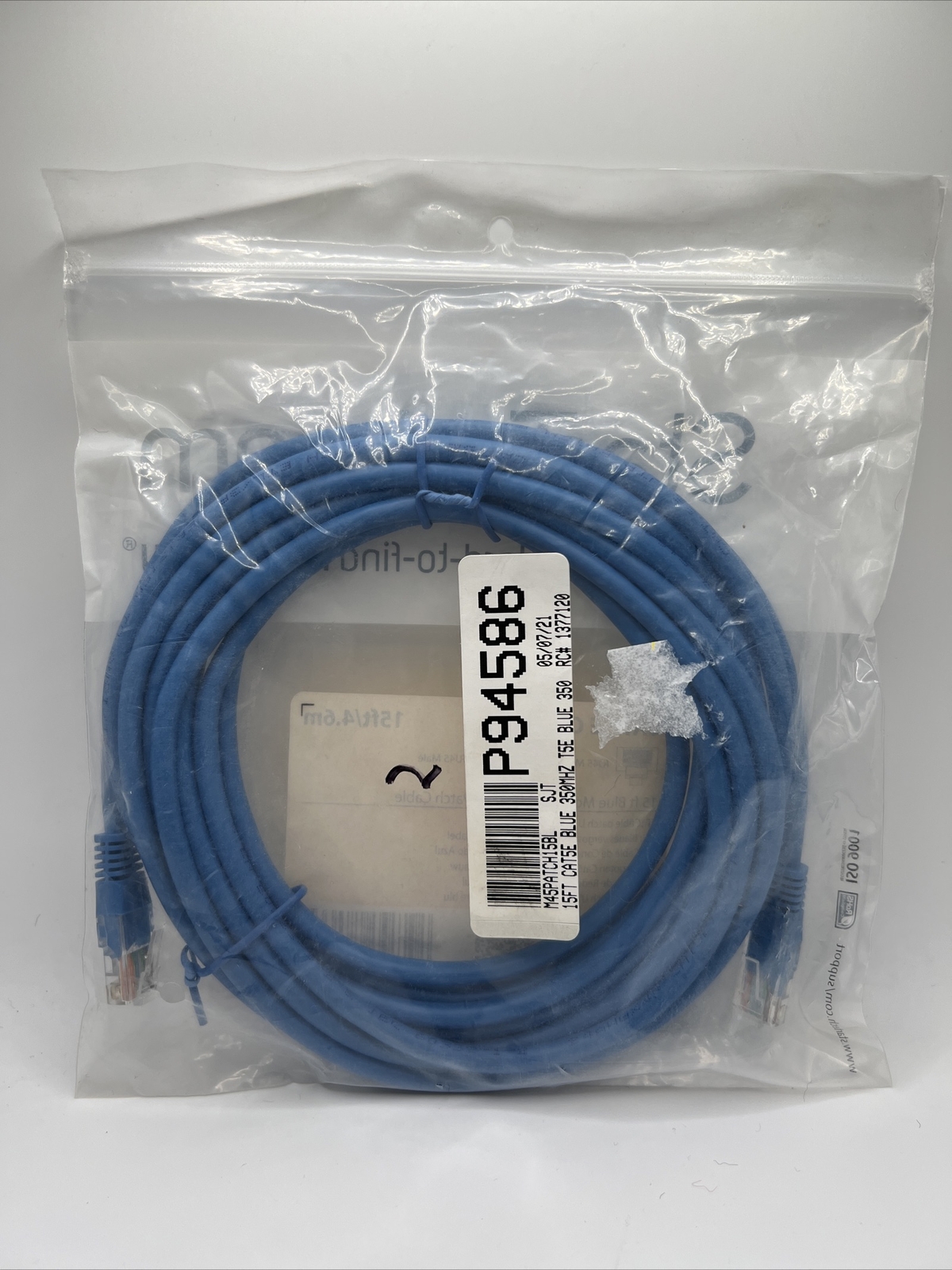 StarTech 15 ft Cat 5e UTP Molded Patch Cable - Blue