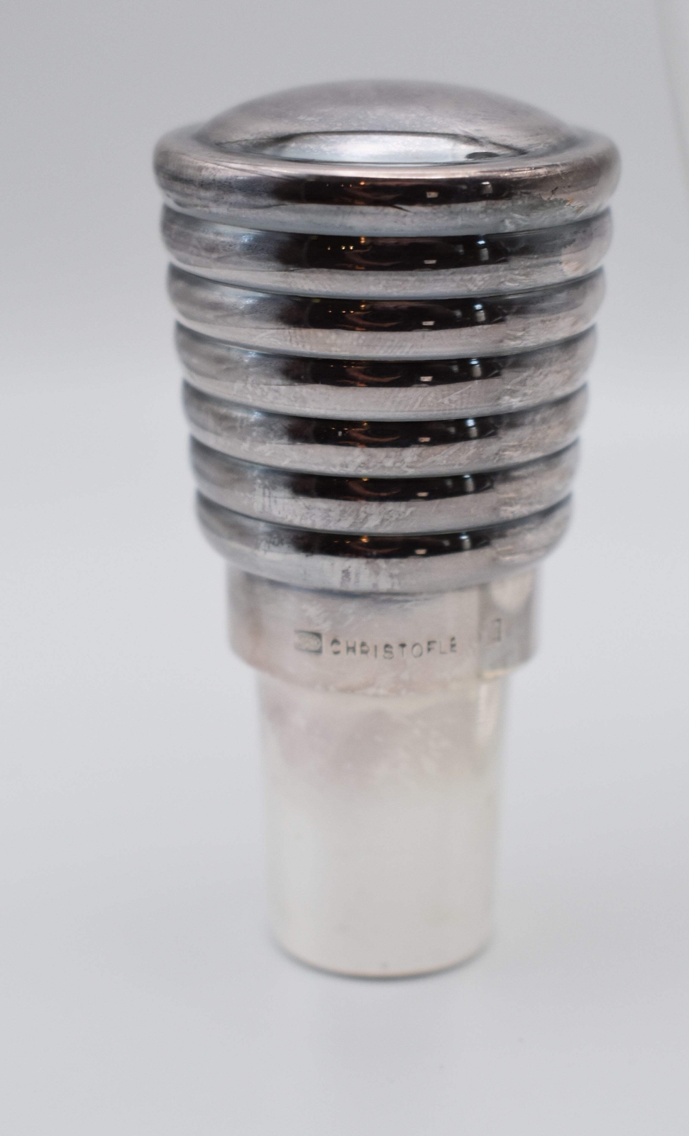 Christofle Brandy Bottle with Silver Plate Top / Stopper