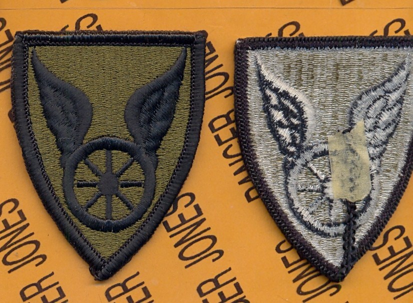 US ARMY 124th Transportation Brigade OD Green & Black BDU 2.5" patch m/e