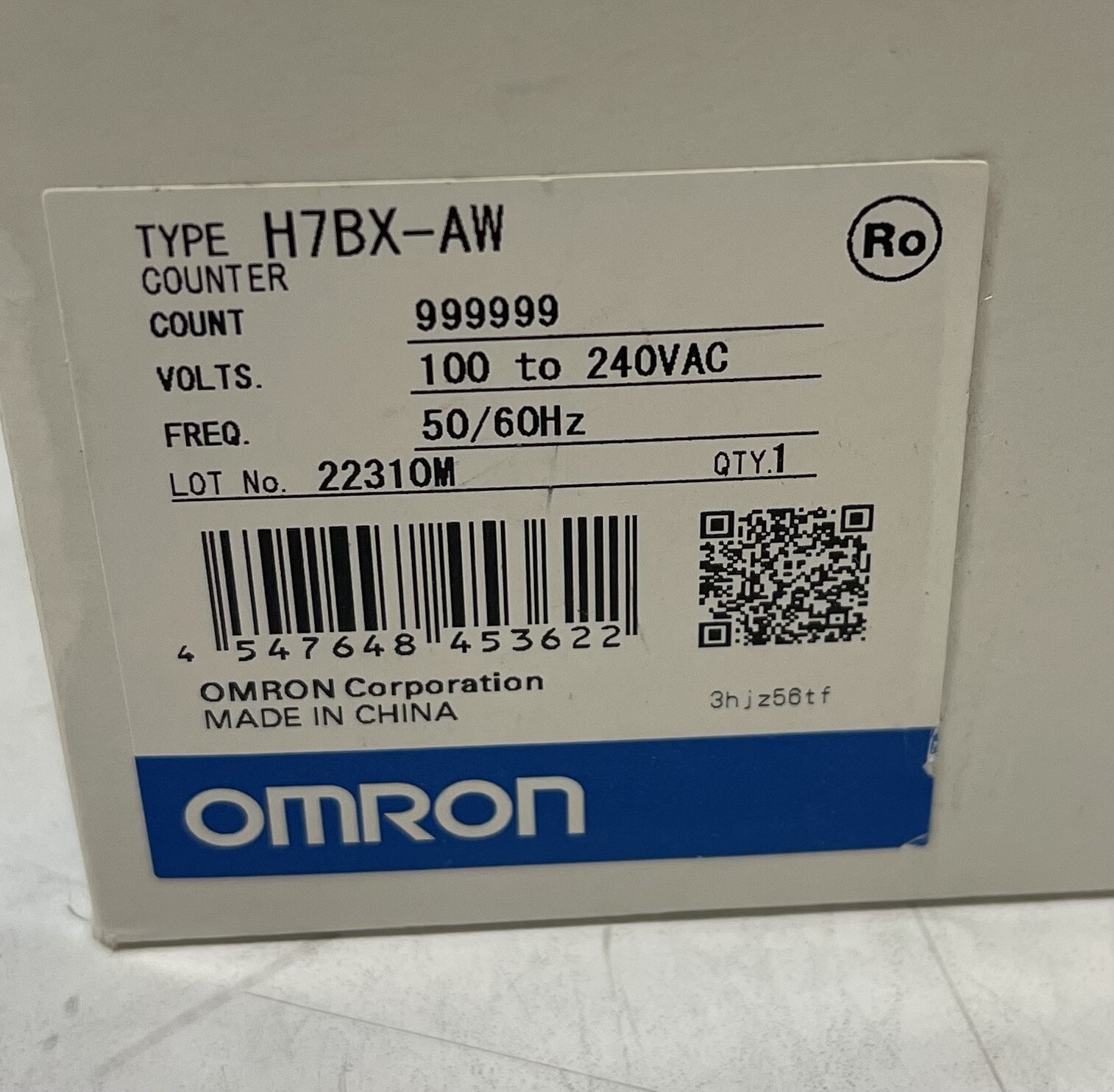Omron H7BX-AW Counter
