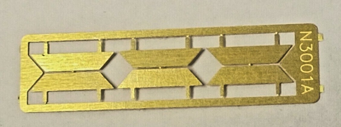 N3001A SUNSHADES    N Scale Railroad Model   Etched Brass  6 pcs/set  USA   rare