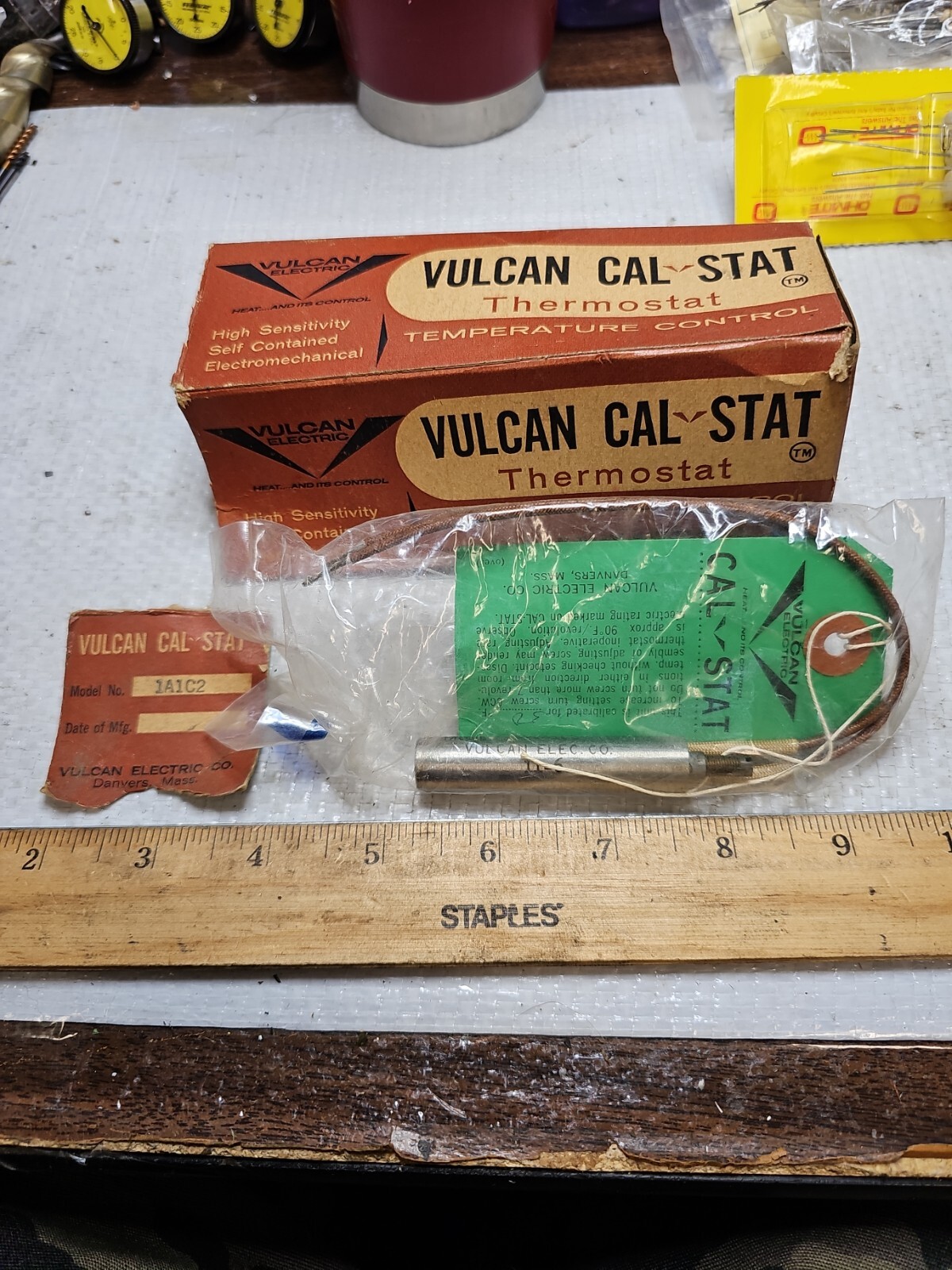 VULCAN 1A1C2 Cal-Stat Thermostat, CALIBRATED FOR 50 Degrees F