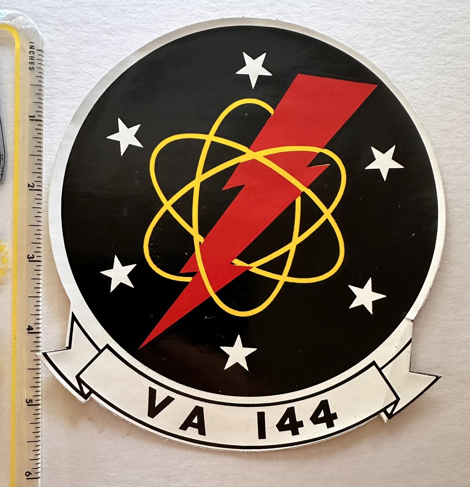 U.S. Navy VA 144 Attack Squadron ROADRUNNERS Lg. Vinyl Decal (6" x 5 1/2")  '60s