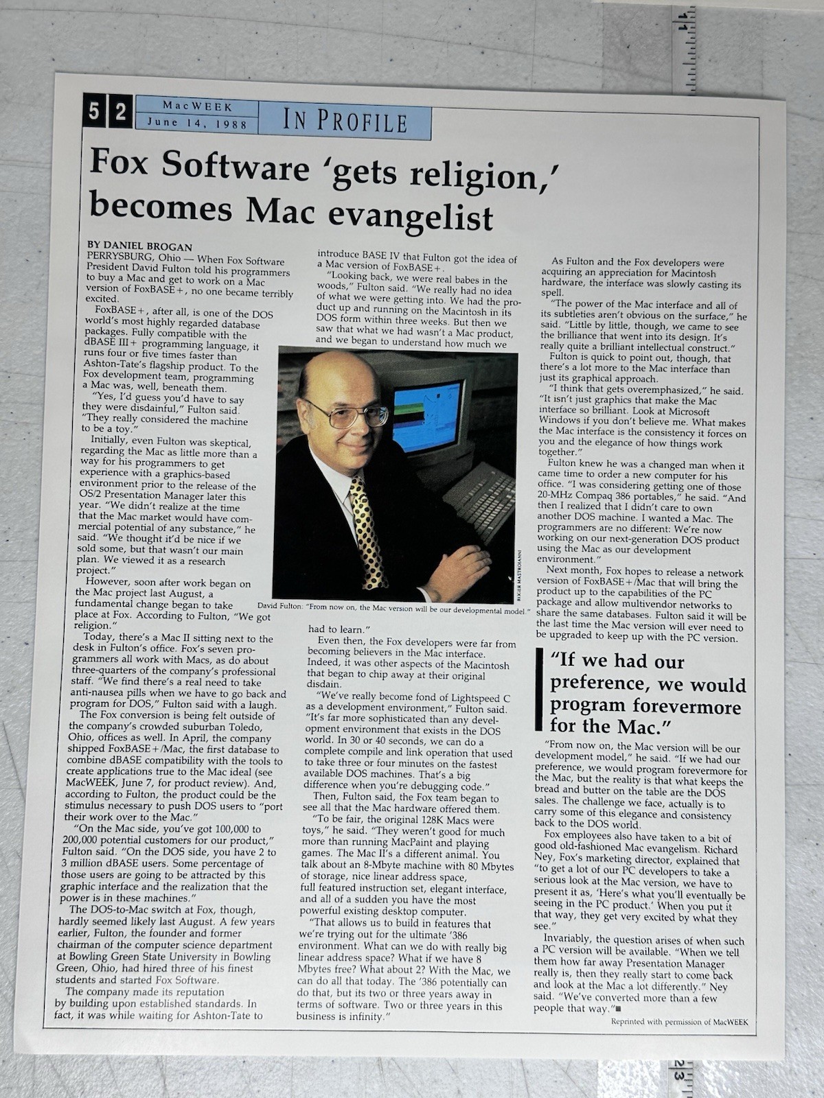 1989 FoxBASE+ Mac PC Price List Promo Pack Fox Software Database History