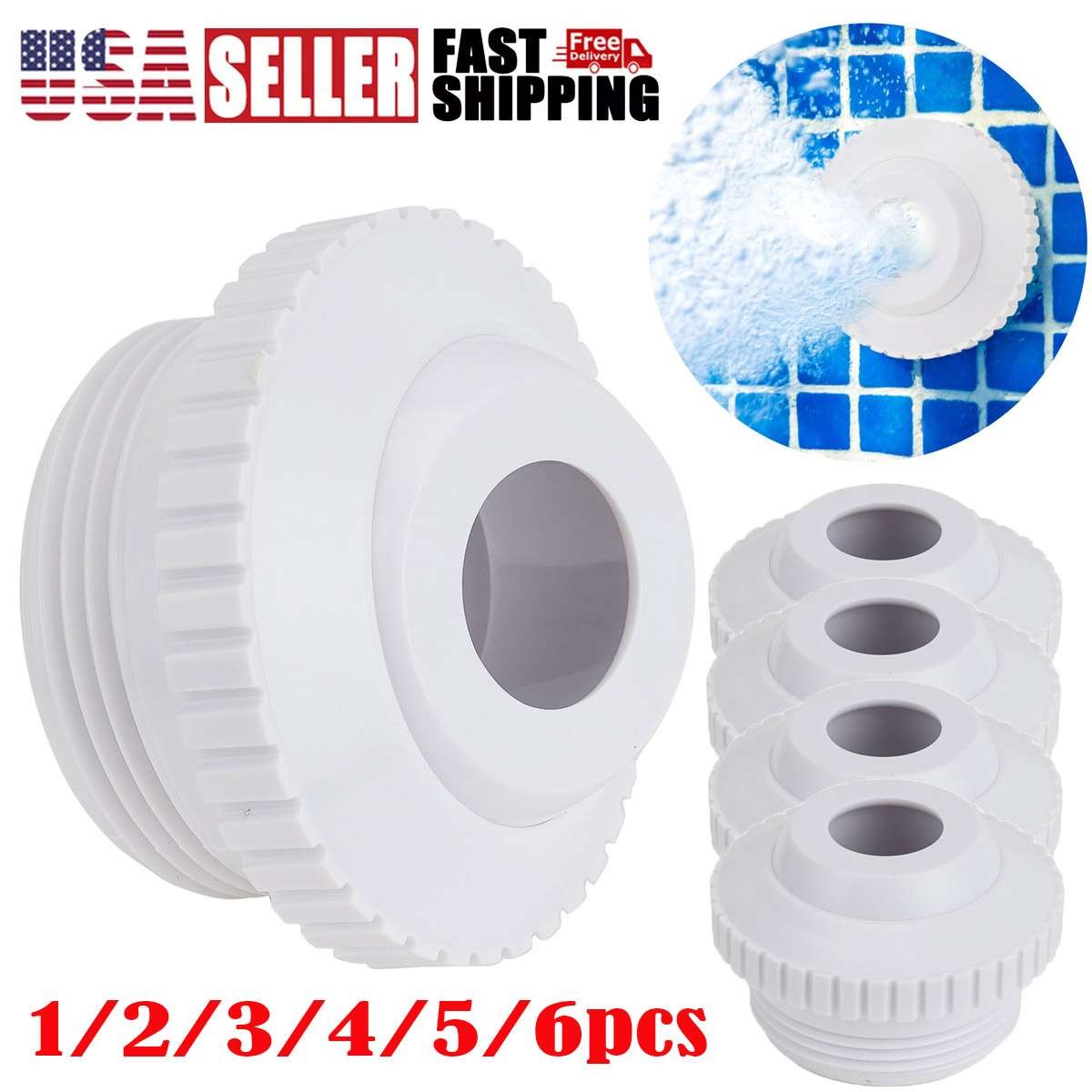 Universal Swimming Pool Nozzle Pool Spout Fitting Spa 180° Return Jet Nozzle NEW