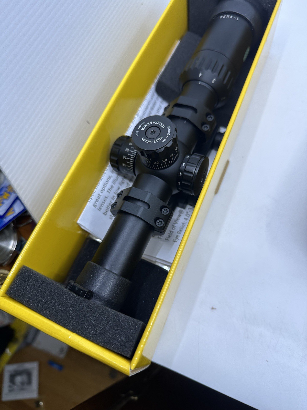 Weaver 1-4x24 Kaspa 849845 Rifle Scope excellent condition
