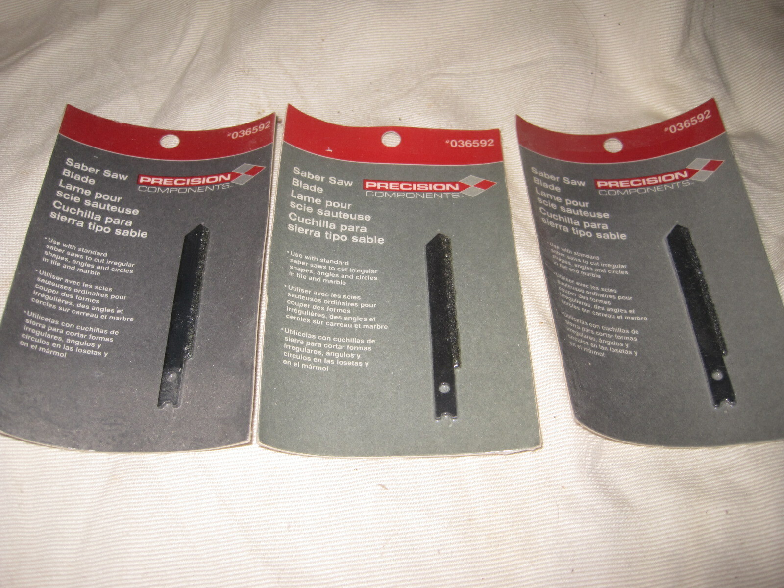 3 Q.E.P. Precison Components Tile and Marble Saber Saw Grit Blades - NEW