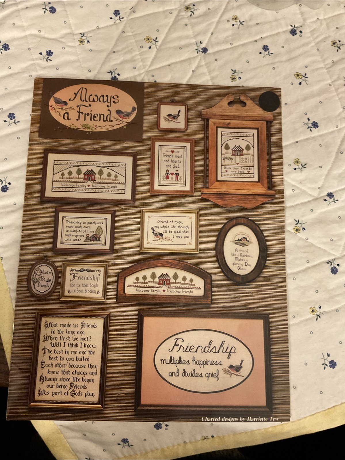 Always A Friend Charted Designs By Harriette Tew. Leaflet With 10  PatternsVTG