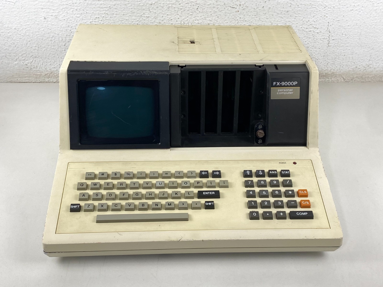 Vintage Casio FX-9000P Professional Computer Z80 W/Casio OP-1 interface Box Rare