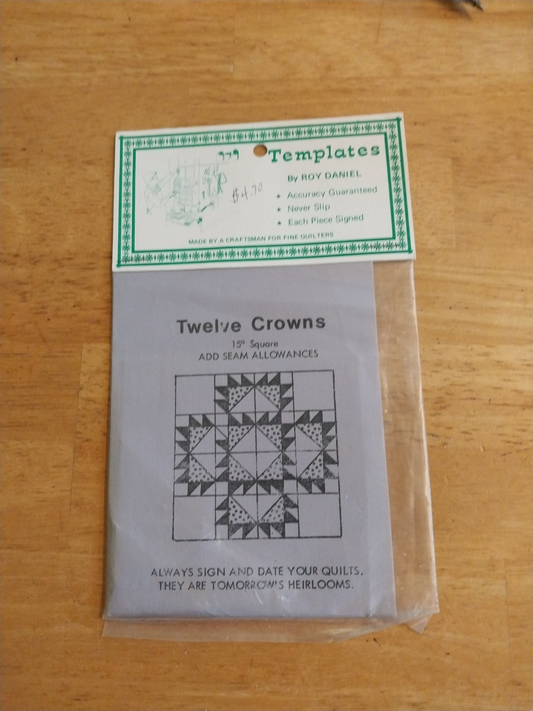 Roy Daniel Template for Quitling Twelve Crowns