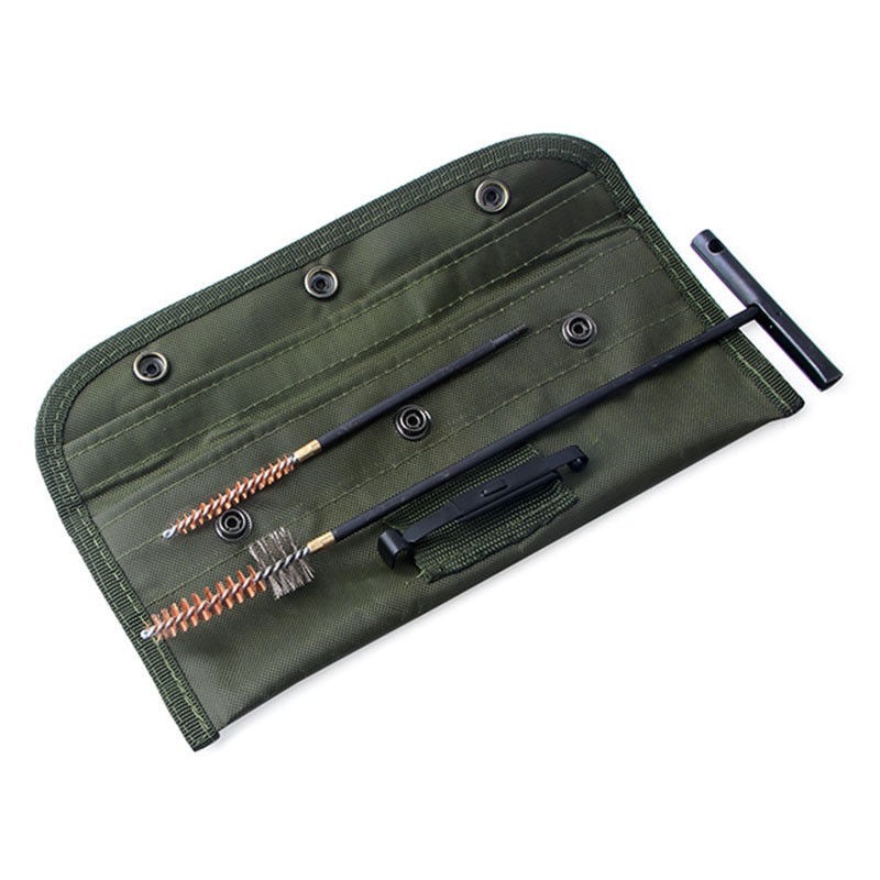 10-Piece Rifle Cleaning Kit | .223 & .30 Cal | Compact Field Kit w/ Pouch