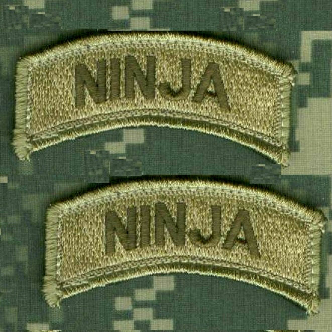 ISAF CJSOTF-A AFGHANISTAN SFG SEAL ODA DEVGRU SAS DCU 2" vêlkrö 2-TAB: NINJA