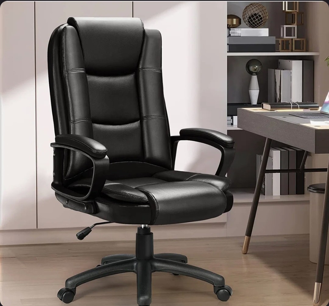Home Office Chair, 400LBS Leather Adjustable Big and Tall Heavy Duty Design