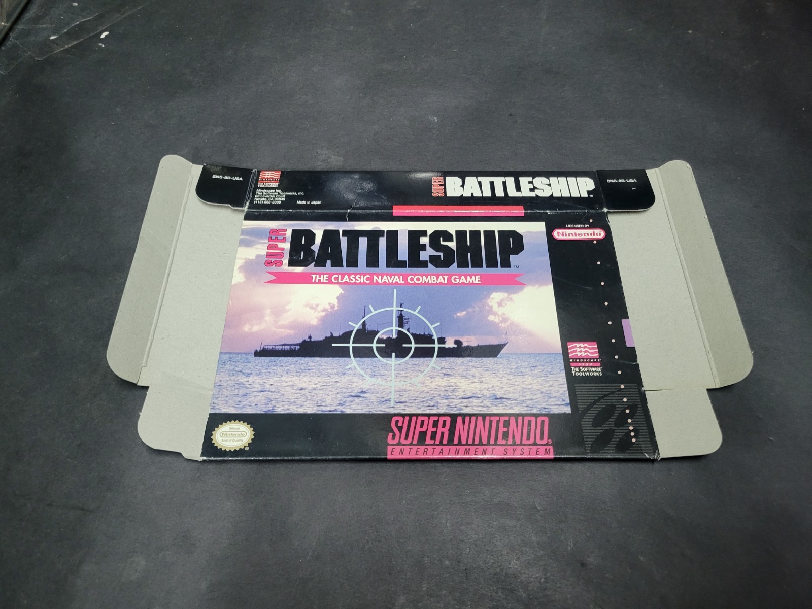 Super Nintendo Super Battleship BOX ONLY