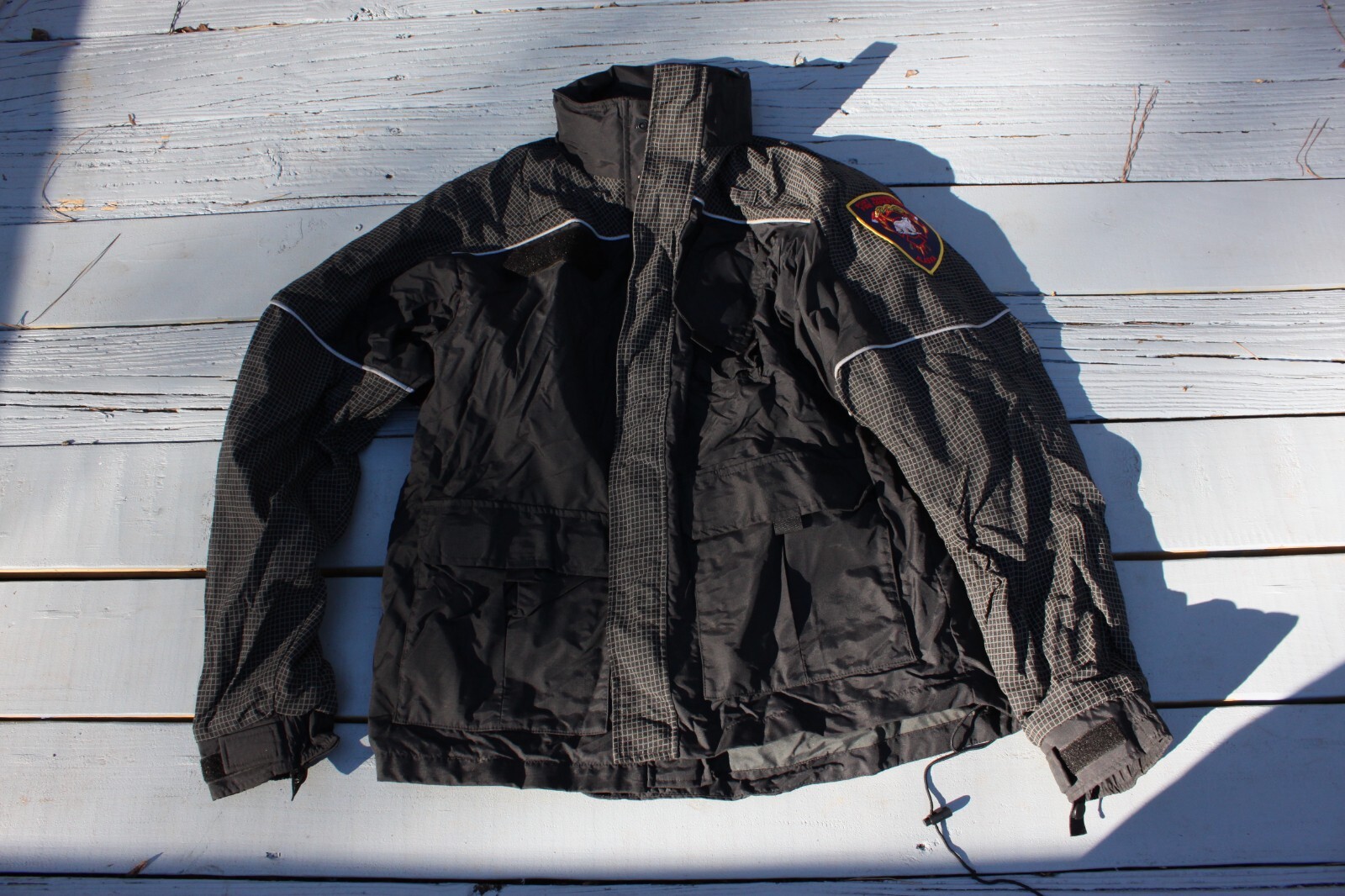 Blauer All Weather Jacket Fireman Black Reflective Firefighter Large Tall 9900