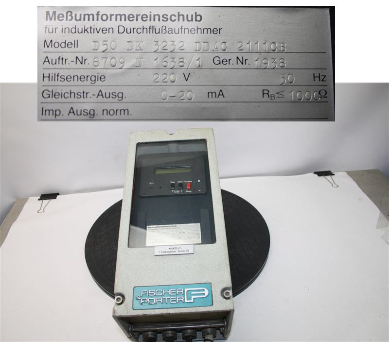 Fischer Porter D50 DK 3232 DDAC 2111CB TRANSMITTER SLOT D50DK