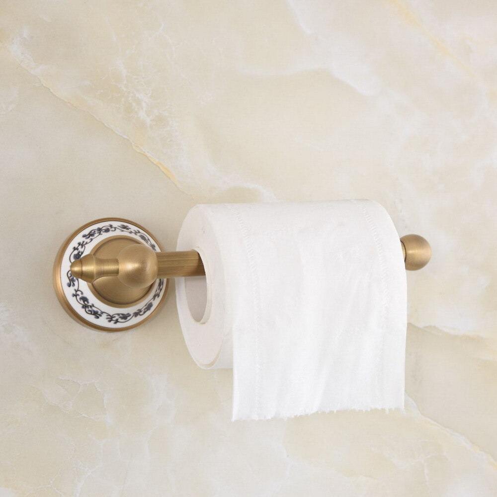 Antique Brass Ceramic Bathroom Accessories Set Bath Hardware Towel Bar szh134